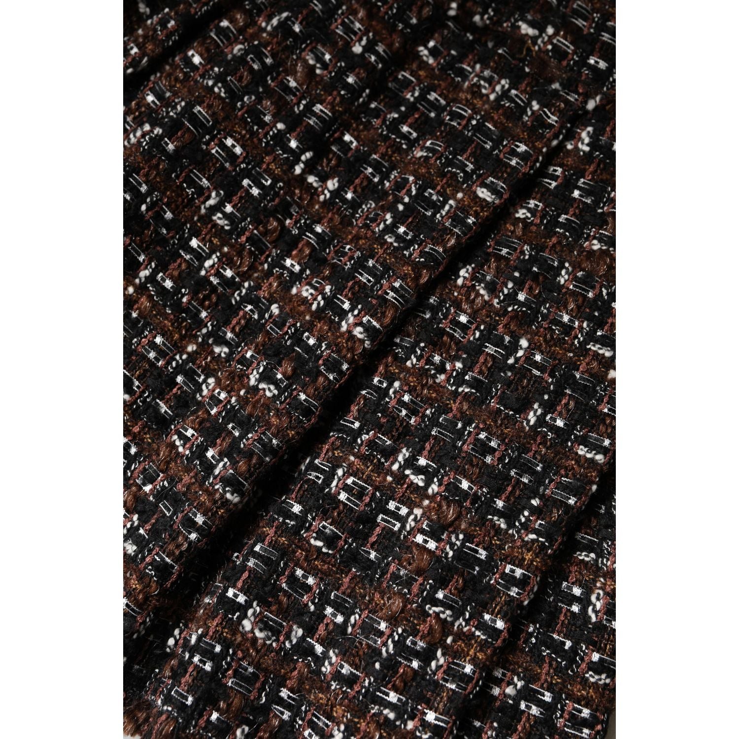 Dolce & Gabbana Multicolor High Waist Tartan Tweed Mini Skirt