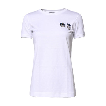 Dolce & Gabbana White #DGFamily Cotton Crew Neck T-shirt