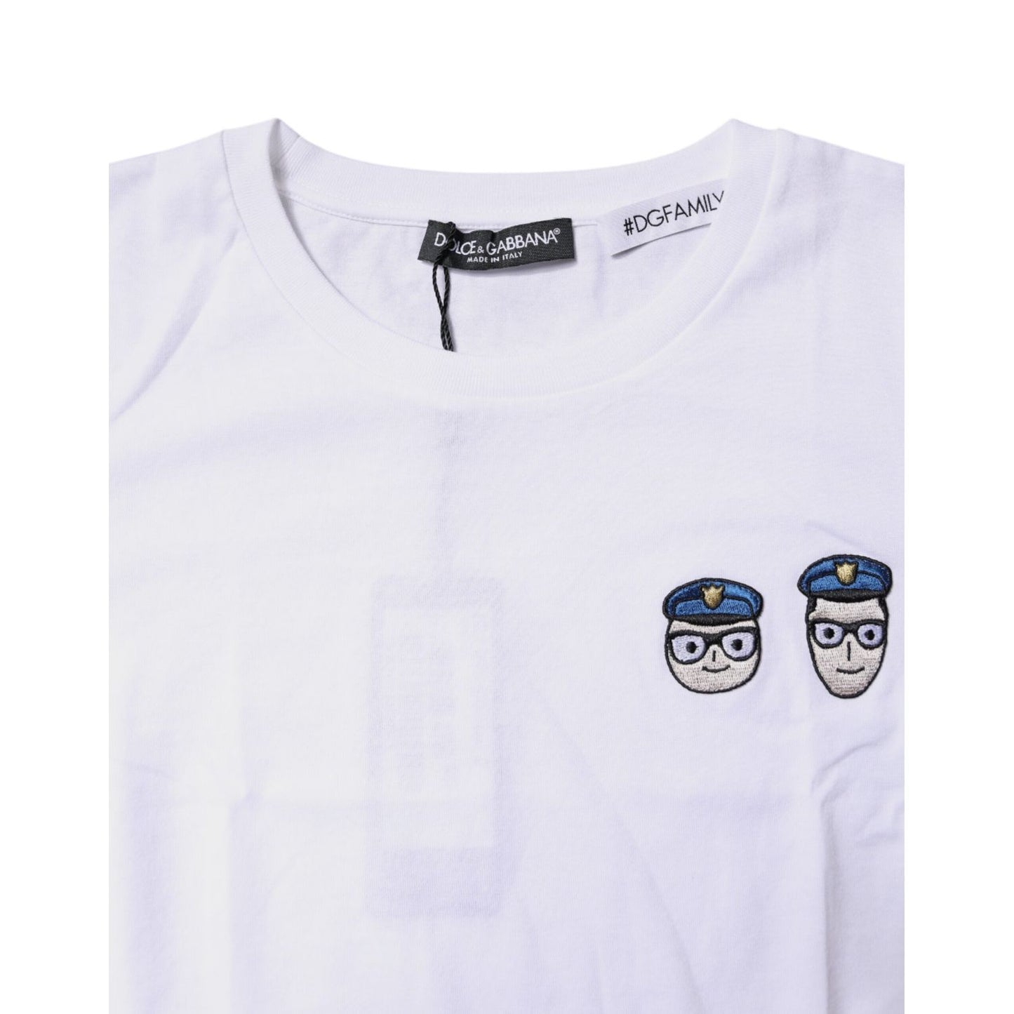 Dolce & Gabbana White #DGFamily Cotton Crew Neck T-shirt