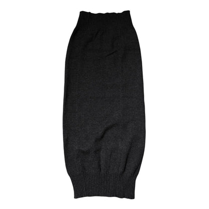 Dolce & Gabbana Black Cashmere Knitted Neck Warmer Foulard Scarf