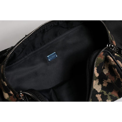 Dolce & Gabbana Multicolor Leopard DG Logo Belt Waist Fanny Pack Bag