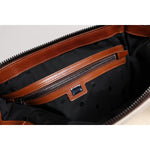 Dolce & Gabbana Beige Brown Cotton Leather Duffle Shoulder Bag BAG4324