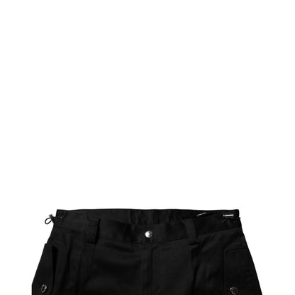 Dolce & Gabbana Black Cotton Cargo Tapered Pants