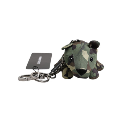 Dolce & Gabbana Multicolor Camouflage Animal Silhouette Keychain Keyring