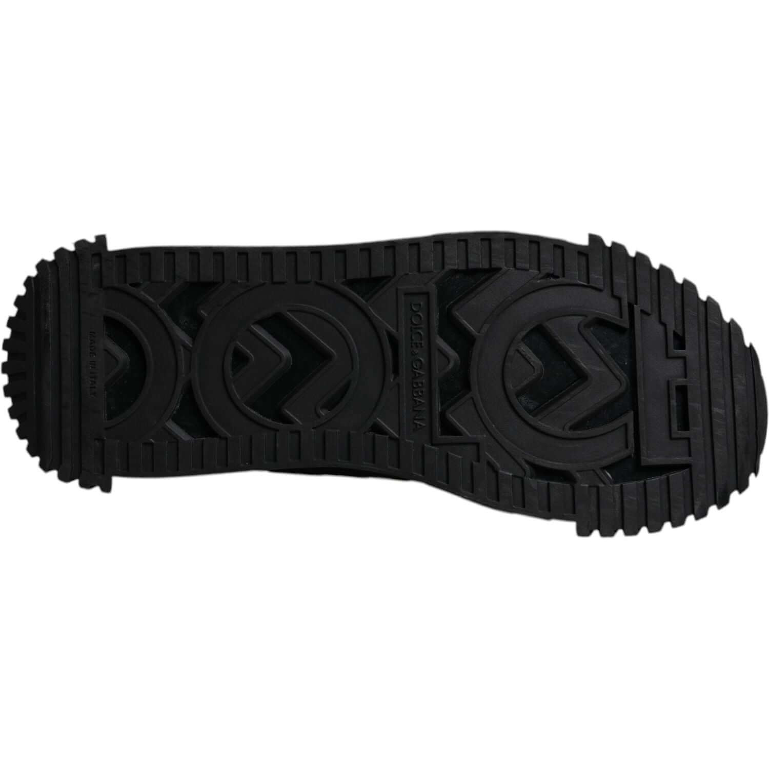 Dolce & Gabbana Black Logo Lace Up Low Top NS1 Sneakers Shoes