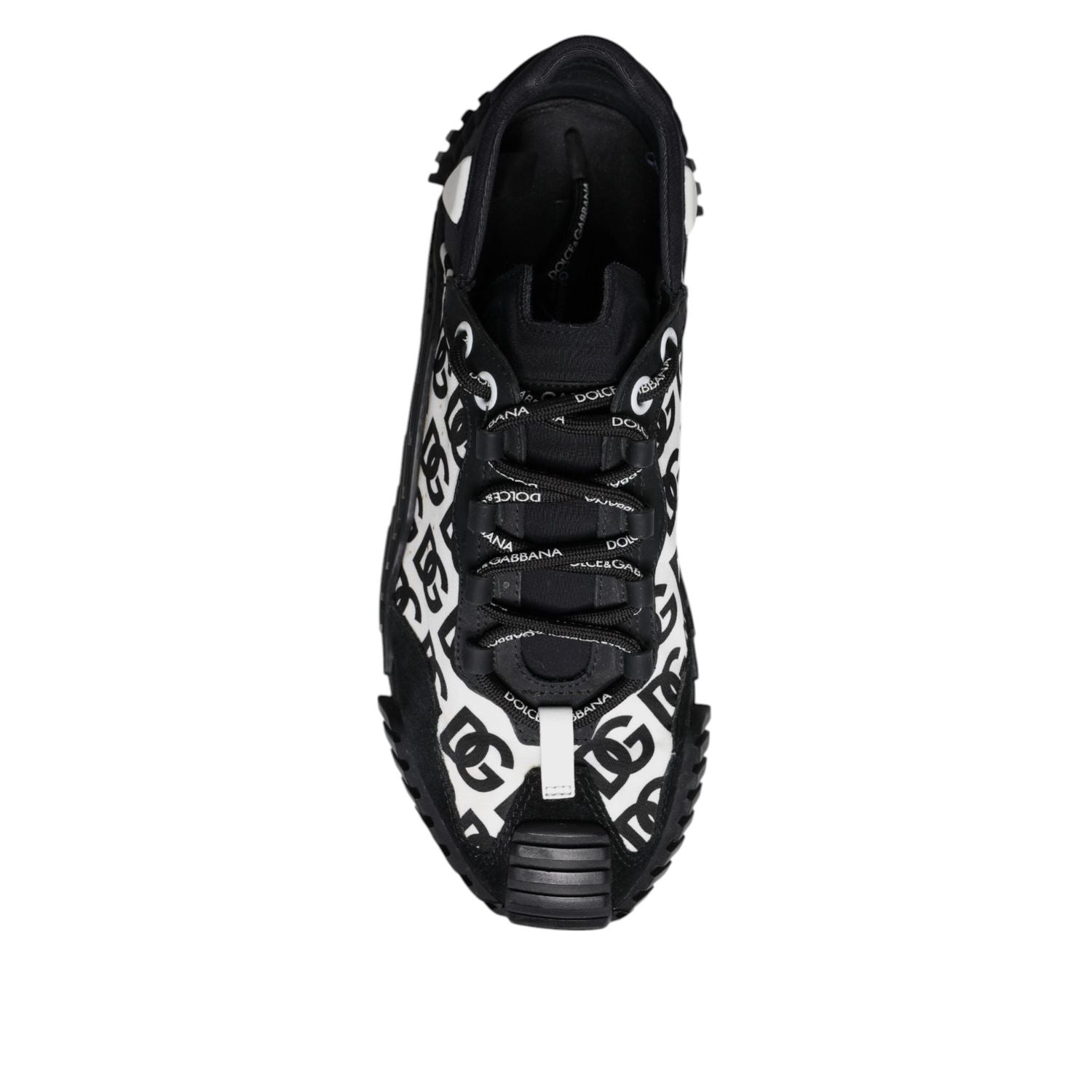 Dolce & Gabbana Black Logo Lace Up Low Top NS1 Sneakers Shoes