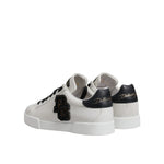 Dolce & Gabbana White Leather DG Logo Low Top Sneakers Shoes MV7215-42