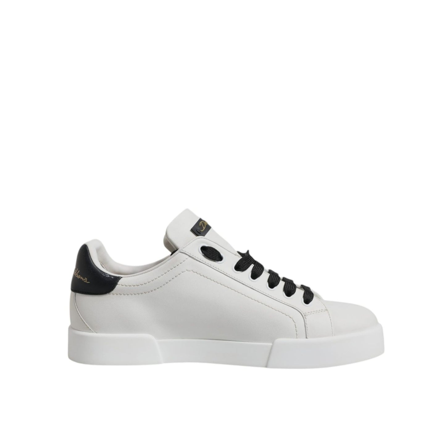 Dolce & Gabbana White Leather DG Logo Low Top Sneakers Shoes MV7215-42