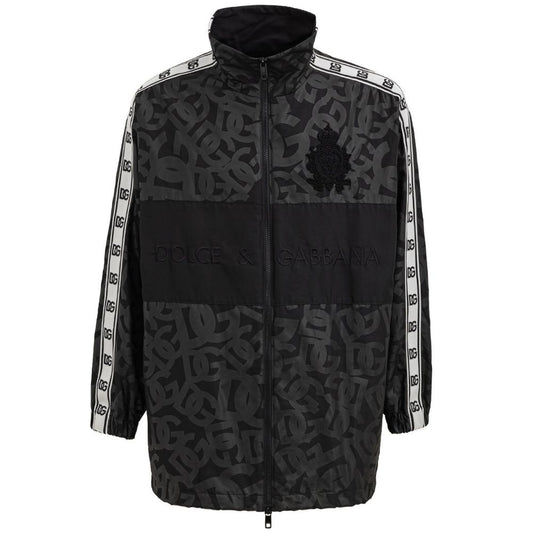 Dolce & Gabbana Black Polyester Jackets & Coat