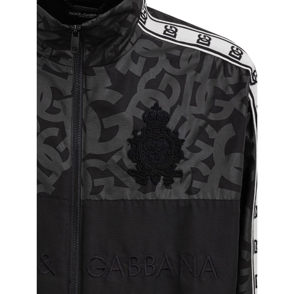 Dolce & Gabbana Black Polyester Jackets & Coat