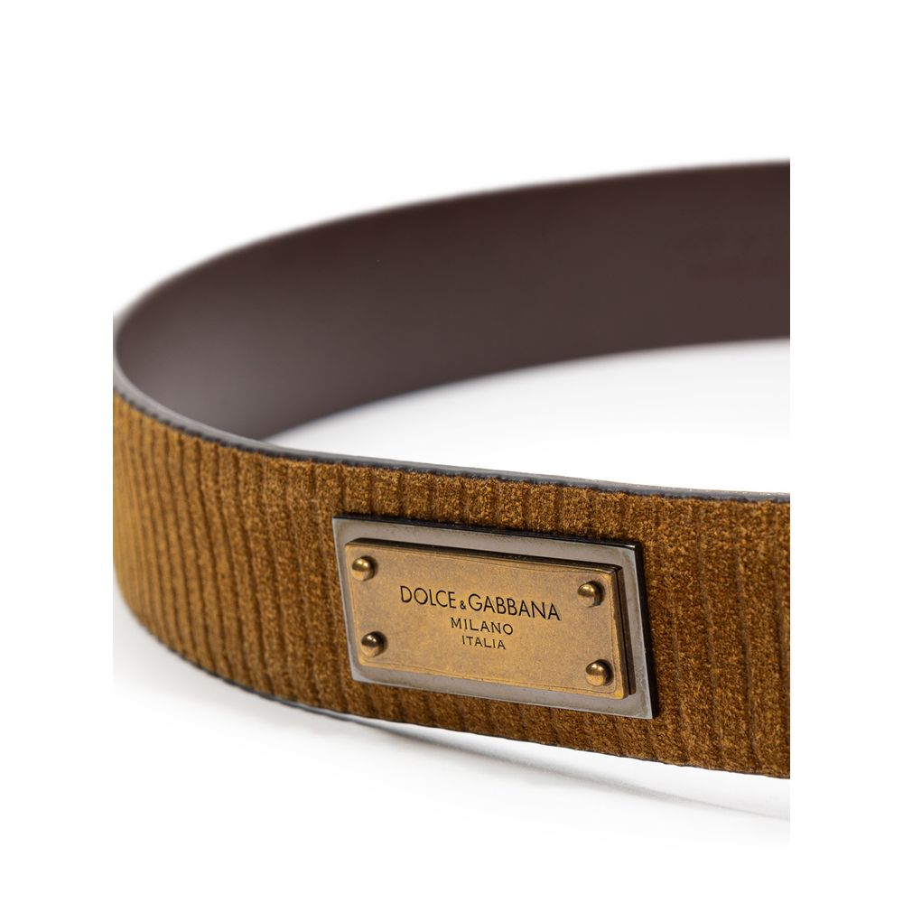 Dolce & Gabbana Brown Leather Regular Belt