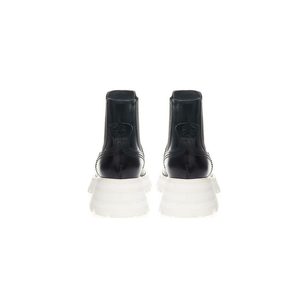 Alexander McQueen Elegant Leather Boots in Timeless Black AL-202676-EU37/US7