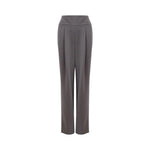 Lardini Chic Gray Wool Trousers for Sophisticated Style