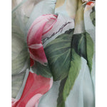 Dolce & Gabbana Blue Floral Print Tiered Long Maxi Dress DR81578-44