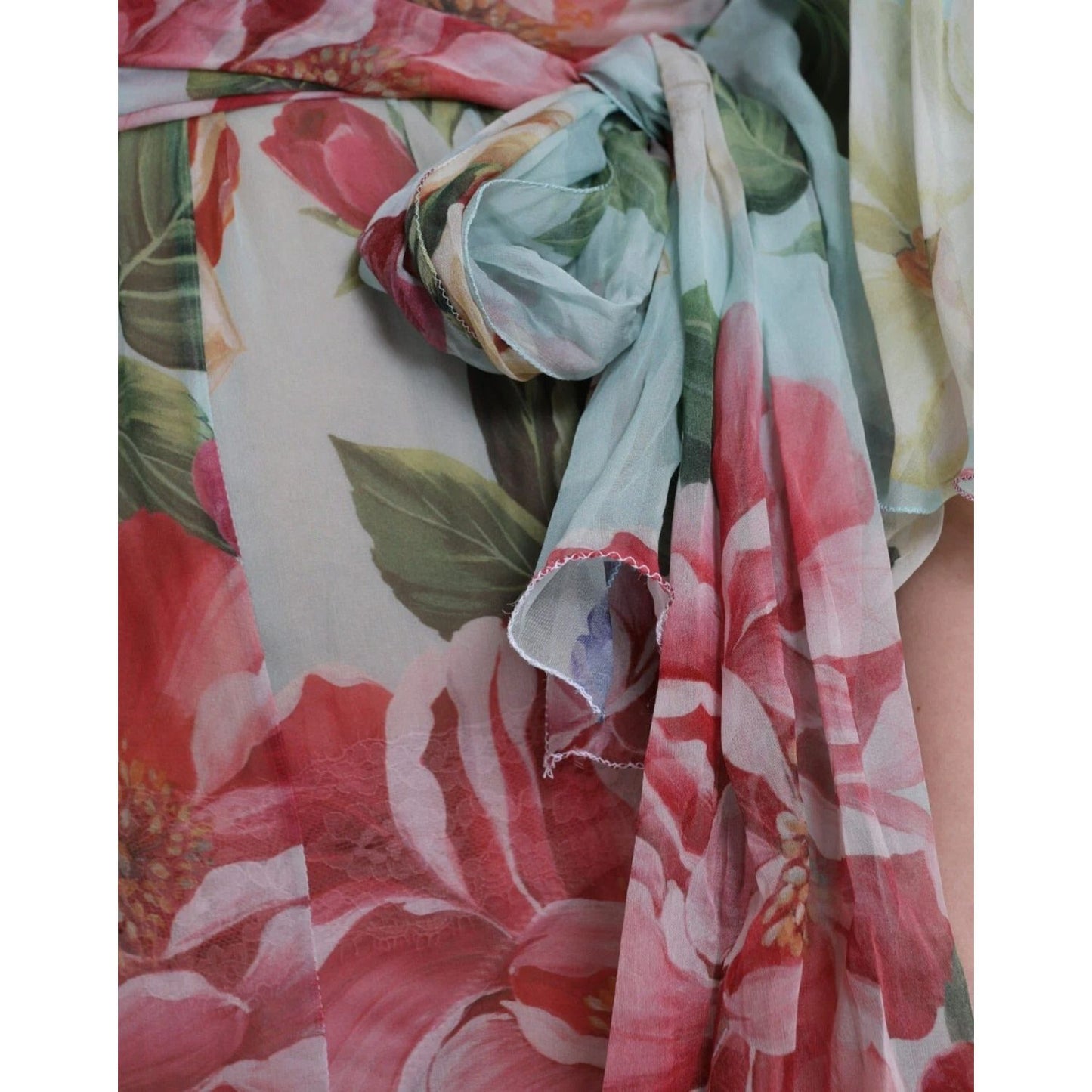 Dolce & Gabbana Blue Floral Print Tiered Long Maxi Dress DR81578-44