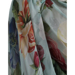 Dolce & Gabbana Blue Floral Print Tiered Long Maxi Dress DR81578-44