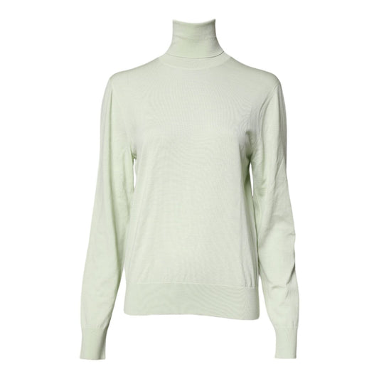 Dolce & Gabbana Light Green Wool Turtleneck Pullover Sweater TSH87150-44