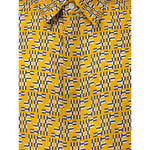 Fendi Yellow Silk Shortsleeve