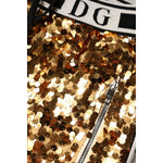 Dolce & Gabbana Metallic Gold DG Logo Sequined Jogger Pants PAN76266-38