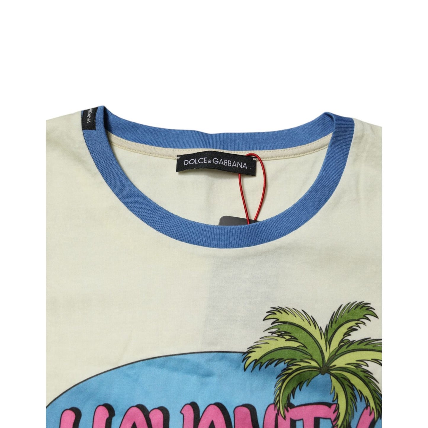 Dolce & Gabbana Light Yellow Cotton Short Sleeve T-shirt