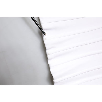 Dolce & Gabbana White Cotton Blend 3/4 Sleeves Blouse Top