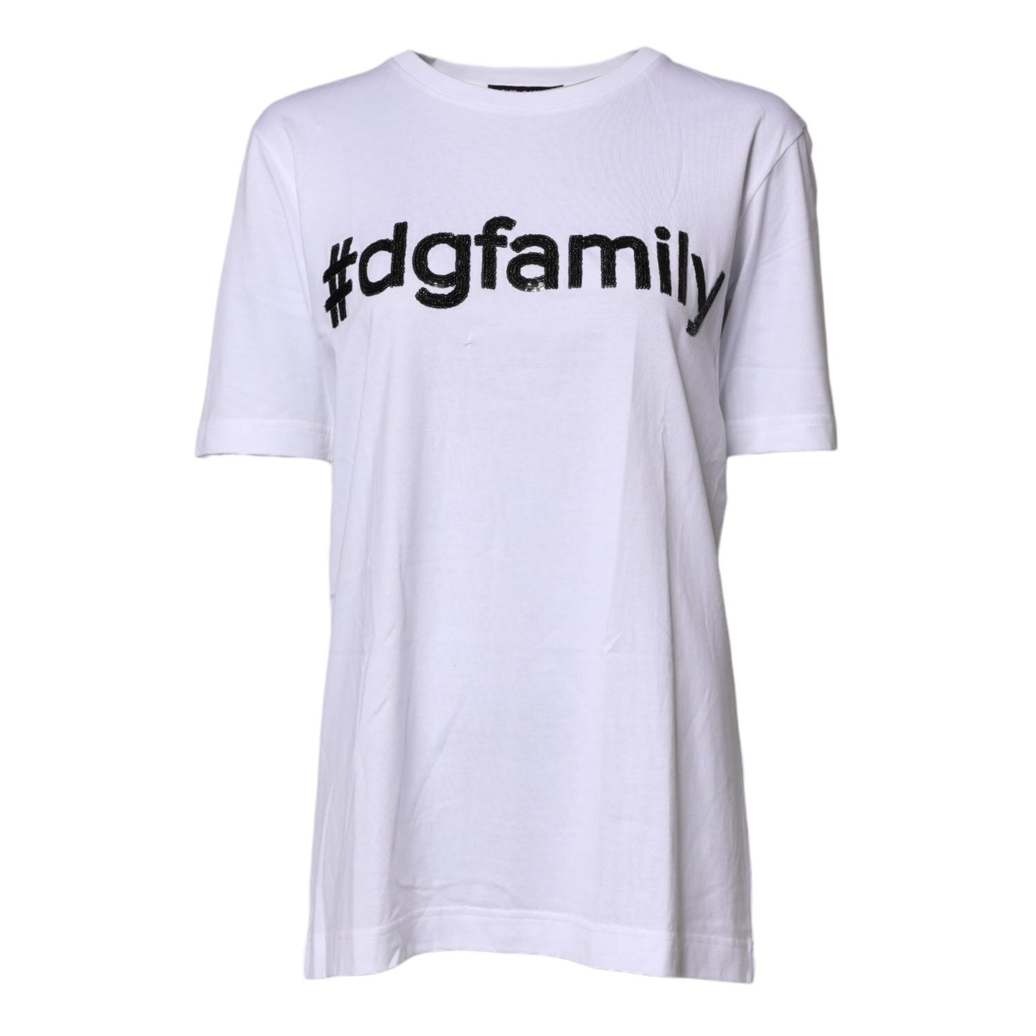 Dolce & Gabbana White #DGFAMILY Embroidery Cotton T-shirt