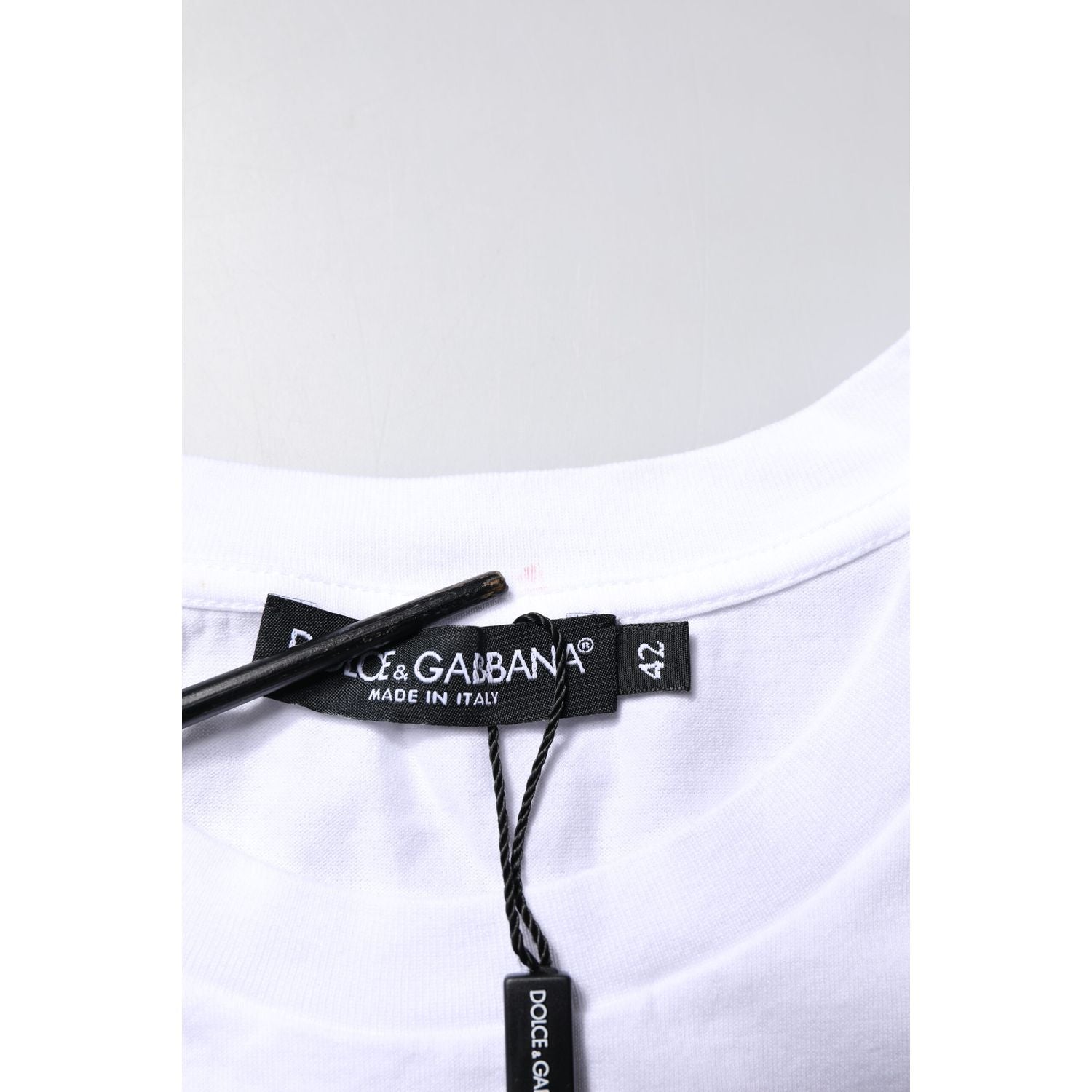 Dolce & Gabbana White Cotton Sleeveless Round Neck Tank Top