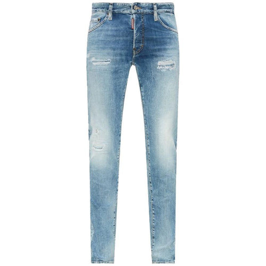 Dsquared² Blue Cotton Men's Slim Fit Jean