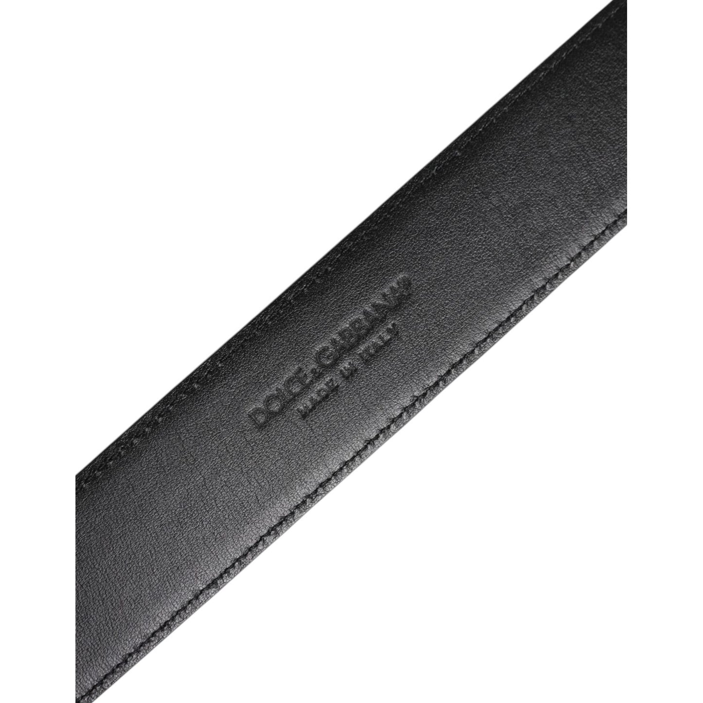 Dolce & Gabbana Black Leather Metal Buckle Classic Belt