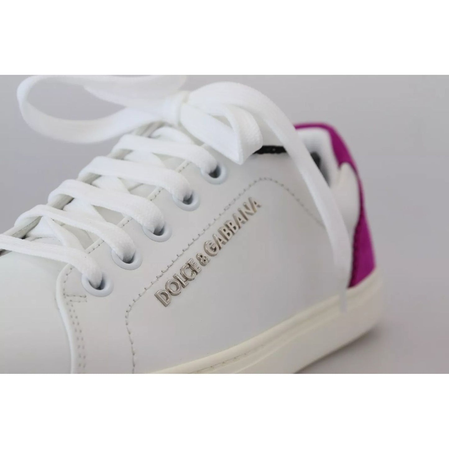Dolce & Gabbana White Classic Sneakers Women Leather Shoes