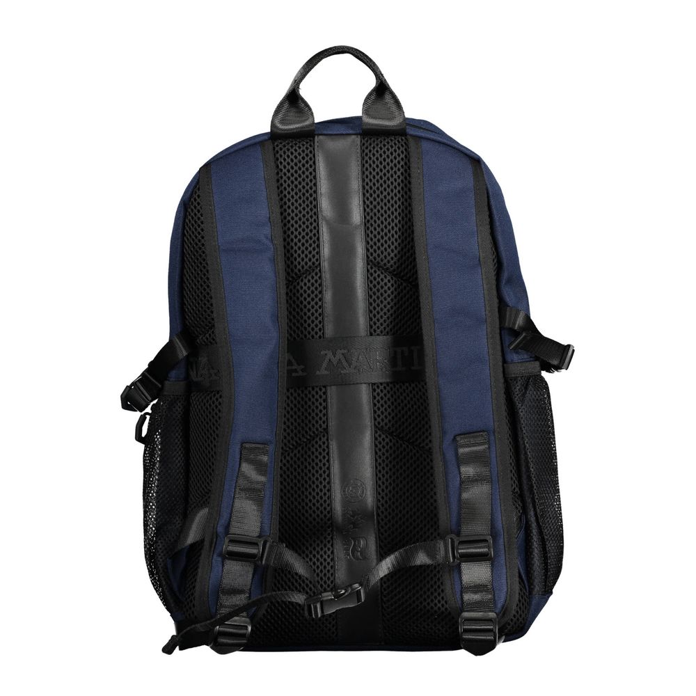 La Martina Blue Polyester Backpack
