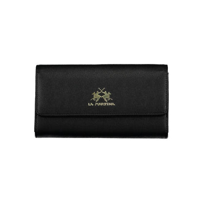 La Martina Black Polyethylene Women Wallet