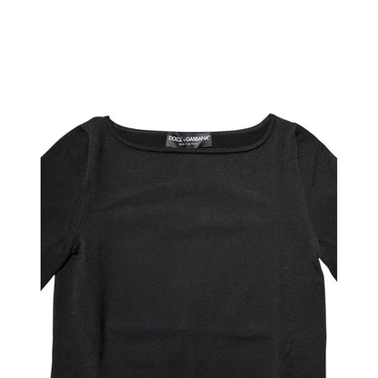 Dolce & Gabbana Black Viscose Long Sleeves Pullover Top
