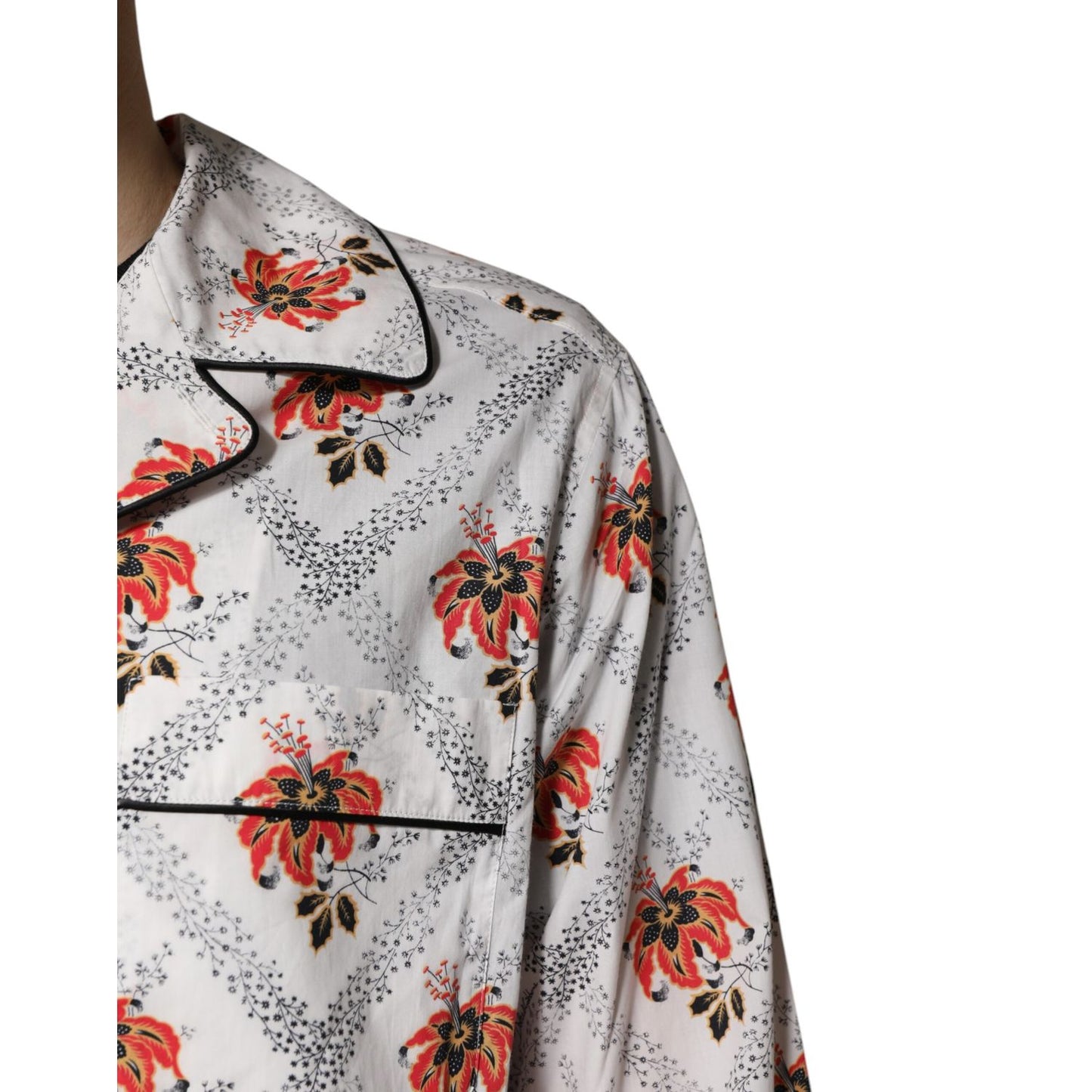 Dolce & Gabbana Multicolor Floral Print Cotton Pajama Set Sleepwear
