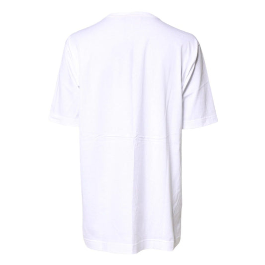 Dolce & Gabbana White #DGFamily Print Cotton Crew Neck T-shirt TSH878593-40
