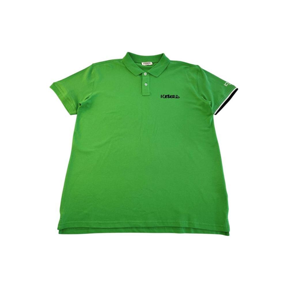Iceberg Green Cotton Men's Polo Shirt