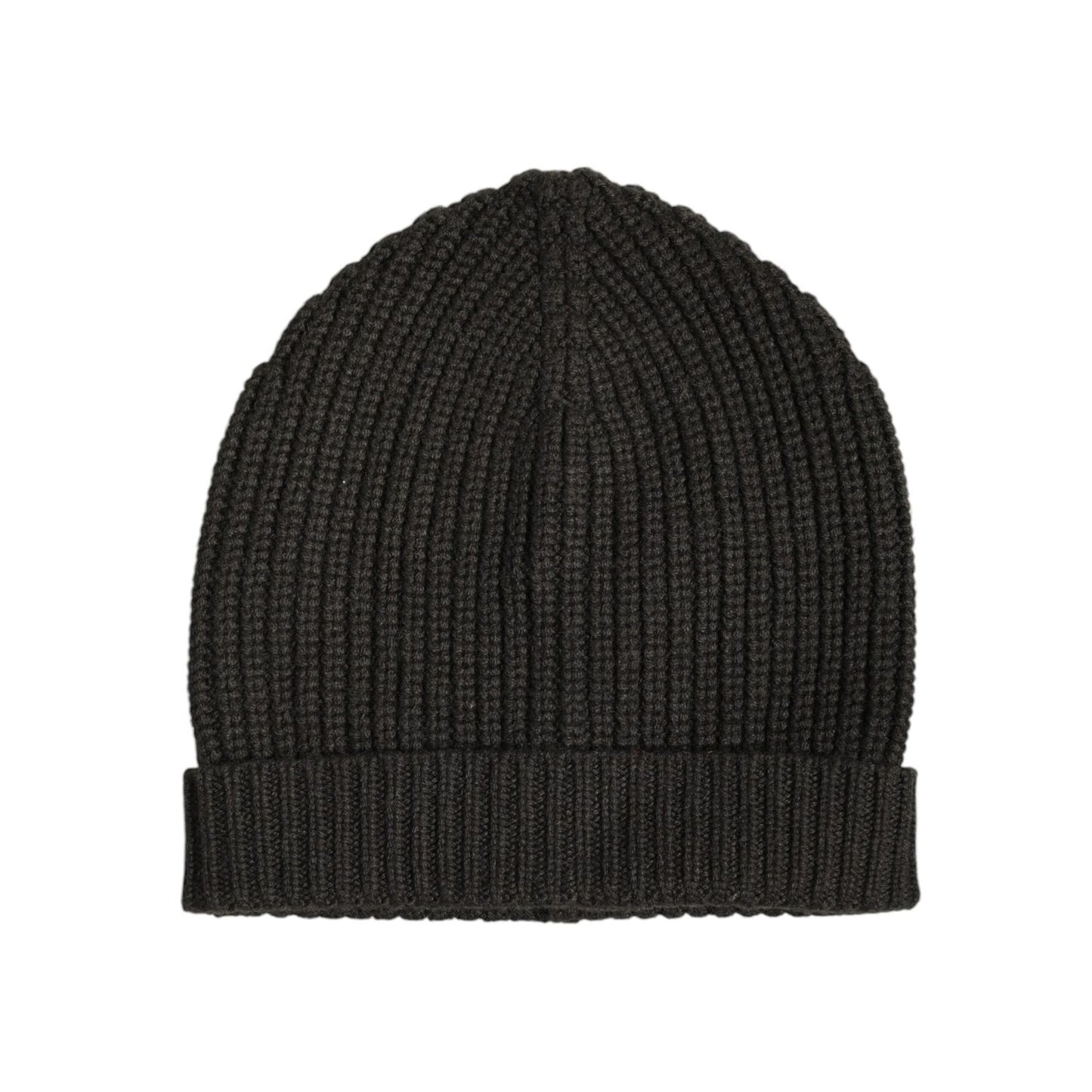 Dolce & Gabbana Dark Gray Cashmere Knit Winter Beanie Hat