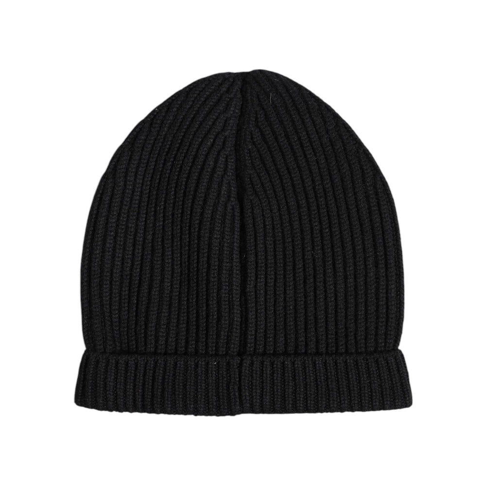 Dolce & Gabbana Black Cashmere Knitted Winter Beanie Hat HAT9849