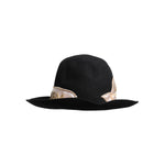 Dolce & Gabbana Black Logo Sequin Embroidery Wide Brim Hat