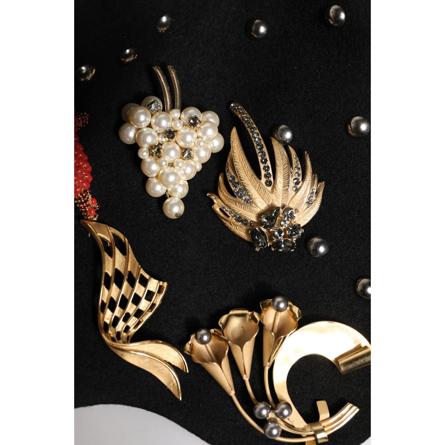 Dolce & Gabbana Black Wool Multicolor Embellished Cloche Hat