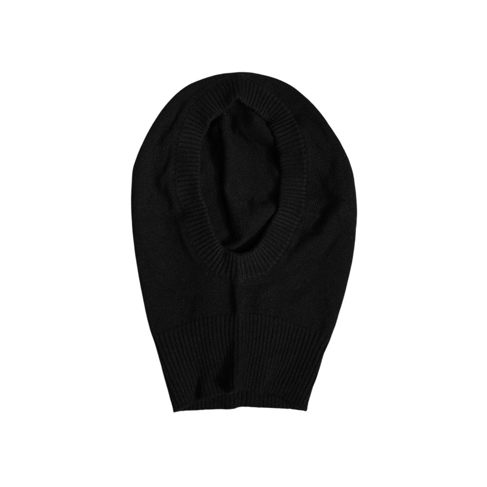 Dolce & Gabbana Black Cashmere Knitted Ski Mask Balaclava Hat HAT9662