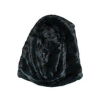 Dolce & Gabbana Black Weasel Fur Womens Beanie Hat
