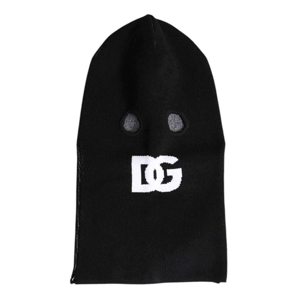 Dolce & Gabbana Black Cashmere Knitted Ski Mask Balaclava Hat HAT9730