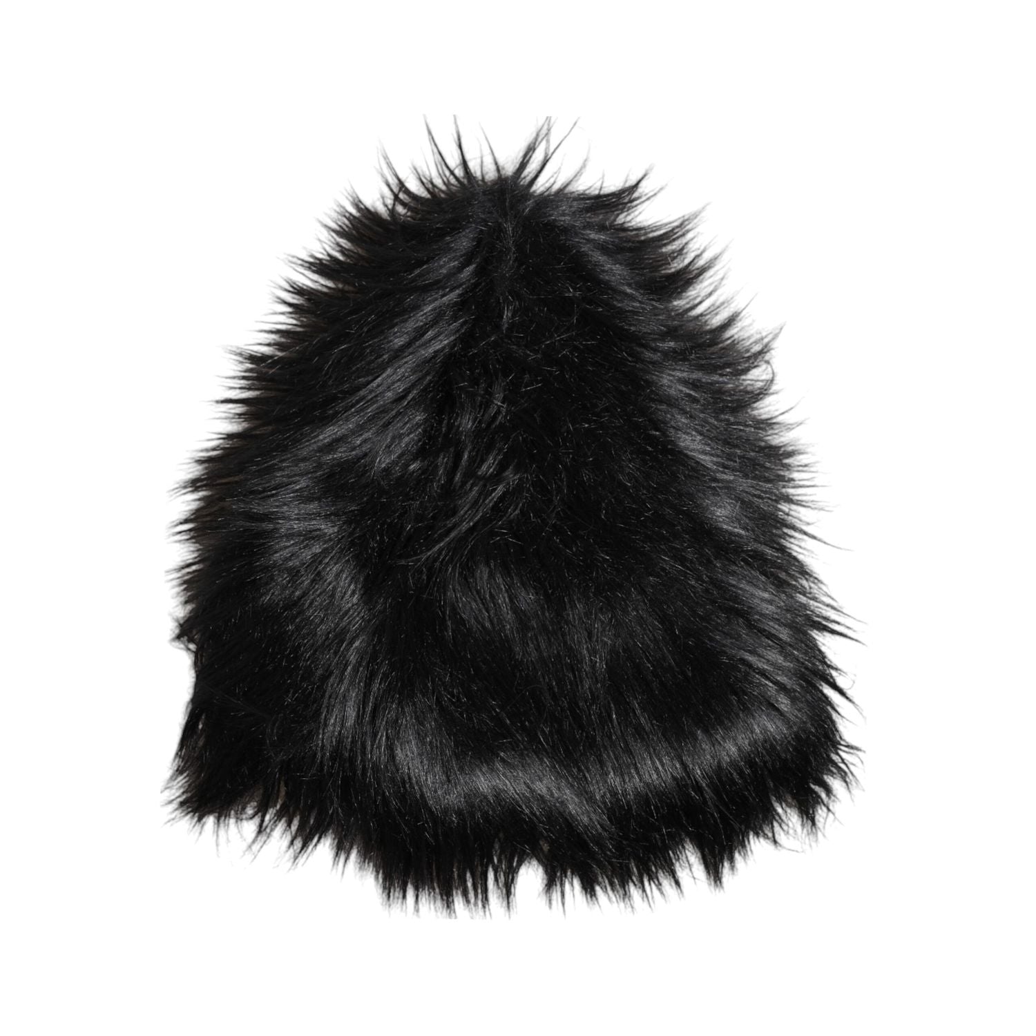 Dolce & Gabbana Black Acrylic Fur Womens Bucket Hat