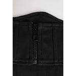 Dolce & Gabbana Black Cotton Waist Tuxedo Belt Cummerbund