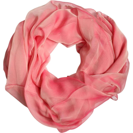 Dolce & Gabbana pink silk wrap shawl scarf for women, 100% silk, made in Italy, measuring 130cm x 200cm.