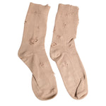 Dolce & Gabbana Beige Solid Stretch Mid Calf Men Socks
