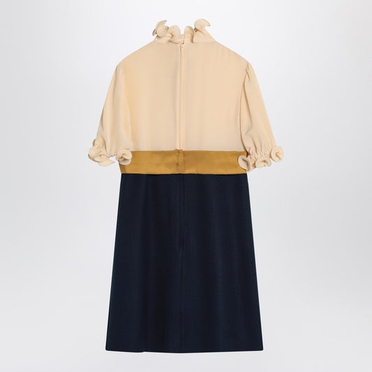 Valentino Mini dress with ruffles and bow in silk 6B0VADJ698T/Q_VALE-DSV_102