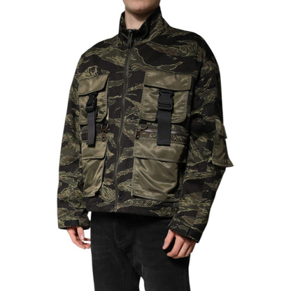Dolce & Gabbana Multicolor Camouflage Cotton Bomber Jacket