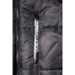Dolce & Gabbana Black Hooded Parka Coat Winter Jacket